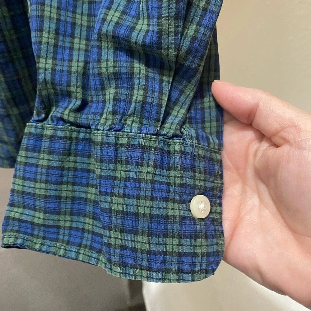 J.Crew Slim Secret Wash Organic Cotton Poplin Long Sleeve‎ Mens Size XL Slim